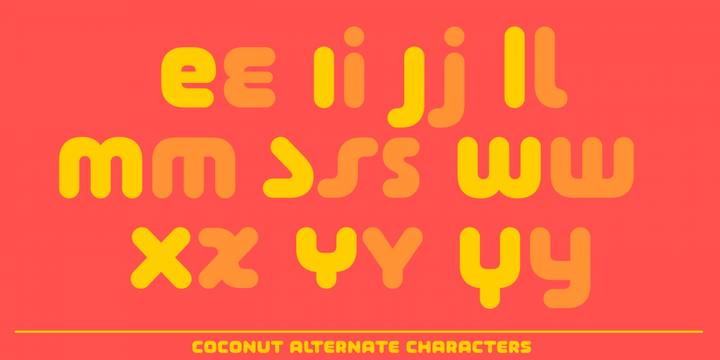 Пример шрифта Coconut #6